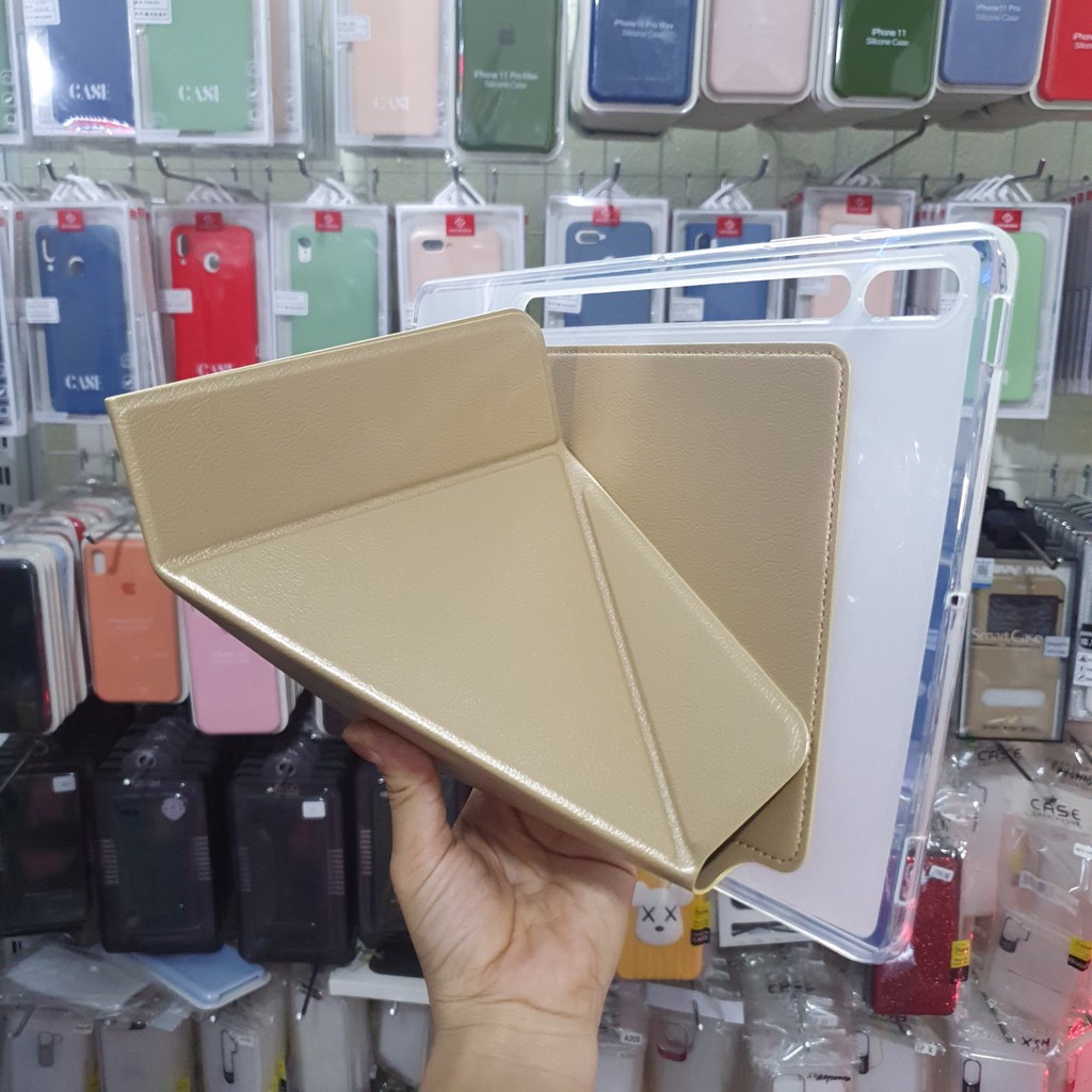 Bao da Samsung Galaxy Tab S7 SM-T870, Tab S7+ Plus SM-P970 chính hãng ONJESS lưng silicon trong