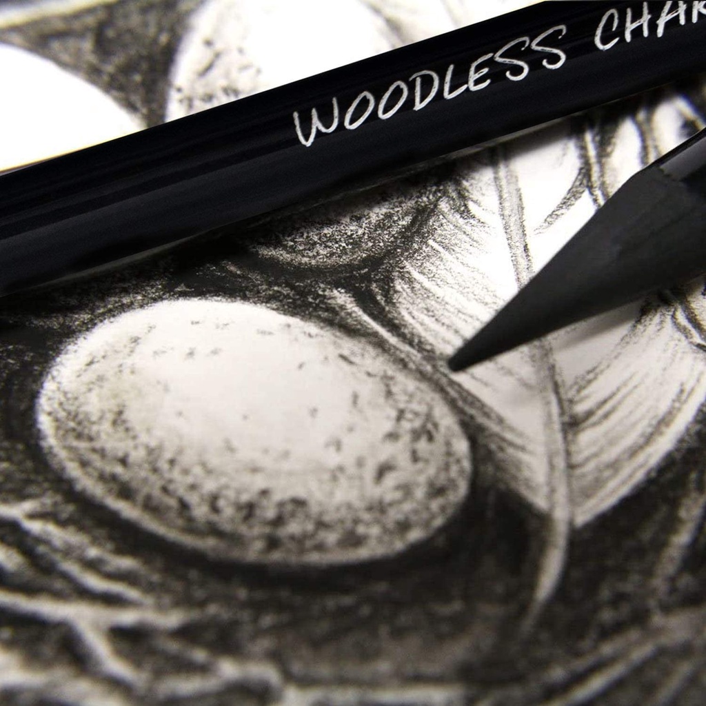 Bộ 6 Bút Chì Than 3 Lớp Vẽ Phác Thảo Chuyên Nghiệp Cho Họa Sĩ &amp; Người Mới Bắt Đầu