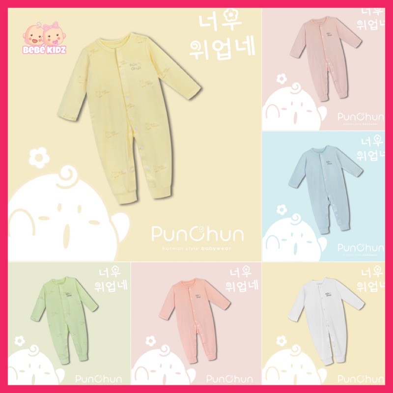 BODY, BODYSUIT DÀI TAY CÚC GIỮA PUNCHUN (0-3M ĐẾN 9-12M)