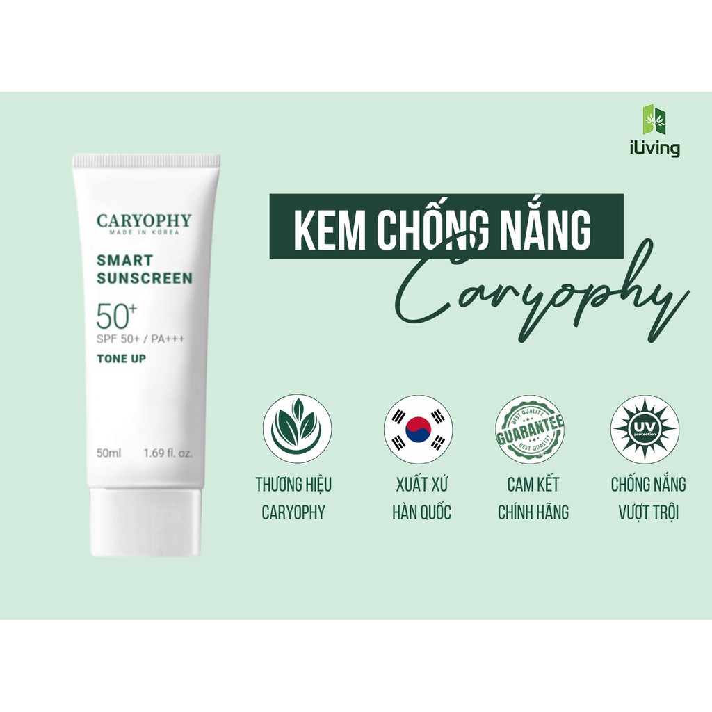 Kem chống nắng ngừa mụn nâng tone Caryophy Smart Tone-up Sunscreen 5ml ILIVING-CARYKCNNM5