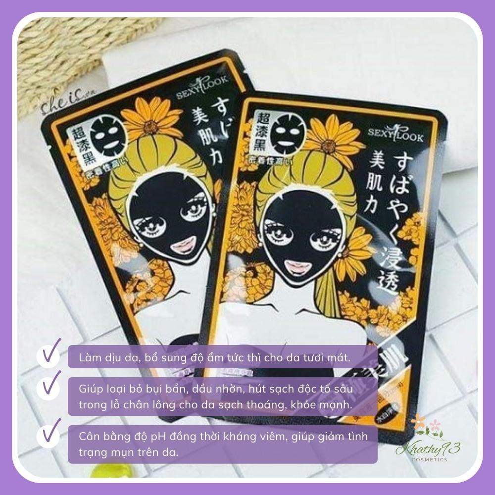 Mặt Nạ Sexylook Black Mask Trắng Da, Siêu Cấp Ẩm Hộp 5 Miếng