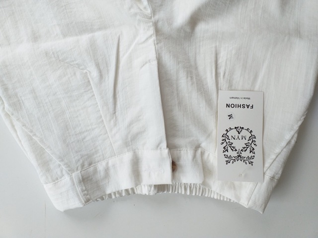Quần culottes đũi lửng nhật mềm mát lưng thun cúc trước | BigBuy360 - bigbuy360.vn