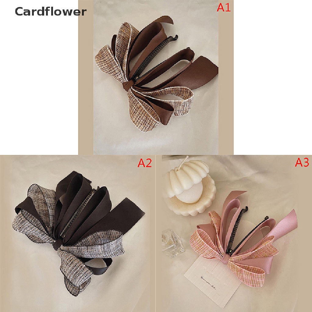 &lt; Cardflower &gt; Kẹp Tóc Hình Nơ Đính Ngọc Trai Giả Màu Trơn Thời Trang Thanh Lịch Mới Năm 2022 Dành Cho Nữ