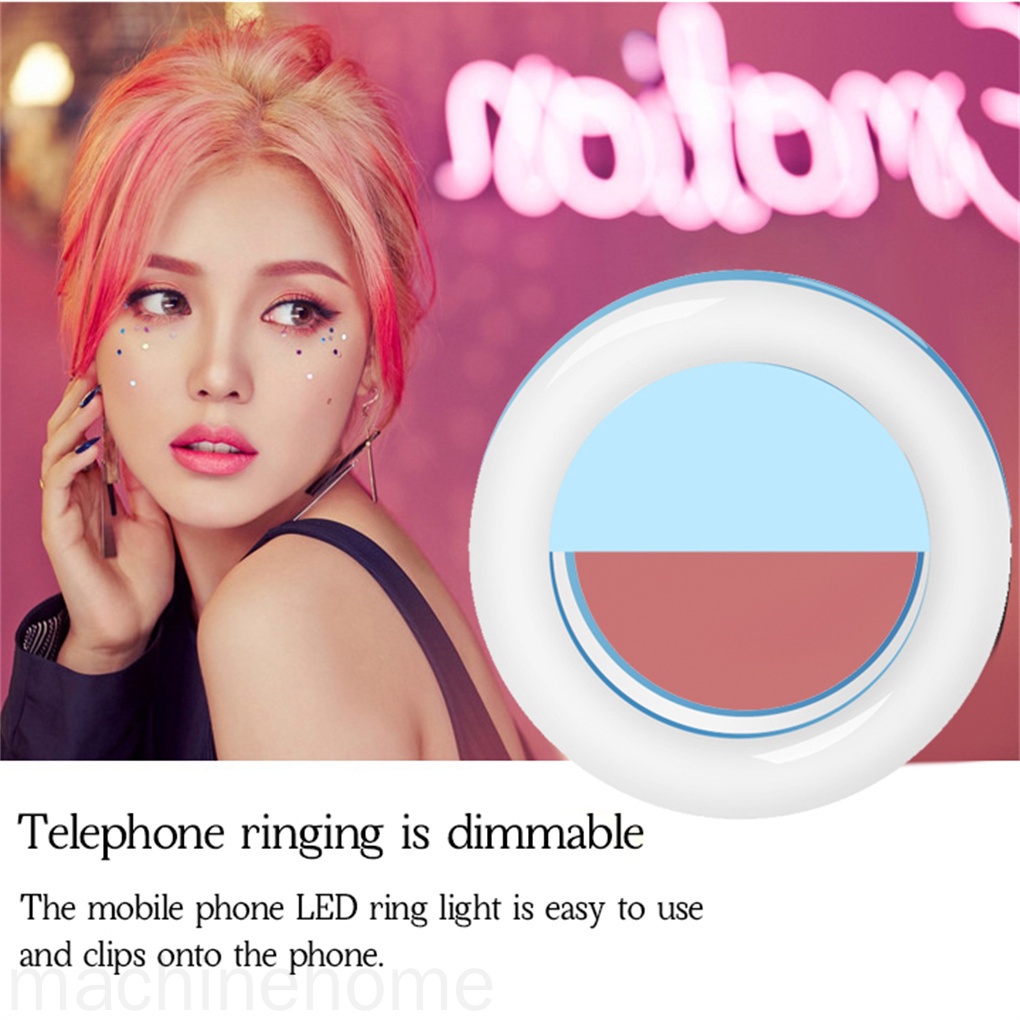 Vòng Đèn LED Tròn Mini Có Thể Điều Chỉnh Độ Sáng Cho Điện Thoại Chụp Ảnh