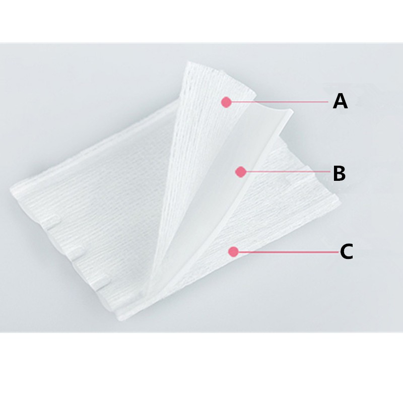 Túi 40 miếng bông tẩy trang 3 lớp cotton