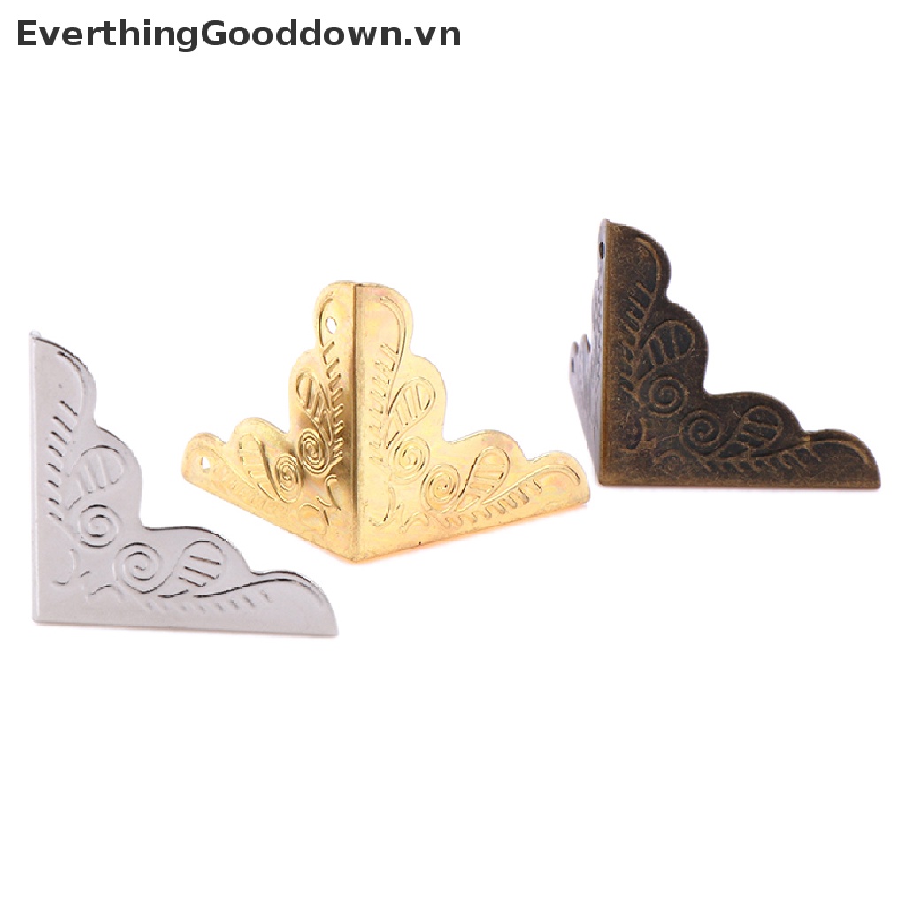 Everthinggooddown 10 Miếng Gỗ Bảo Vệ Góc Hộp Trang Sức 25X25Mm