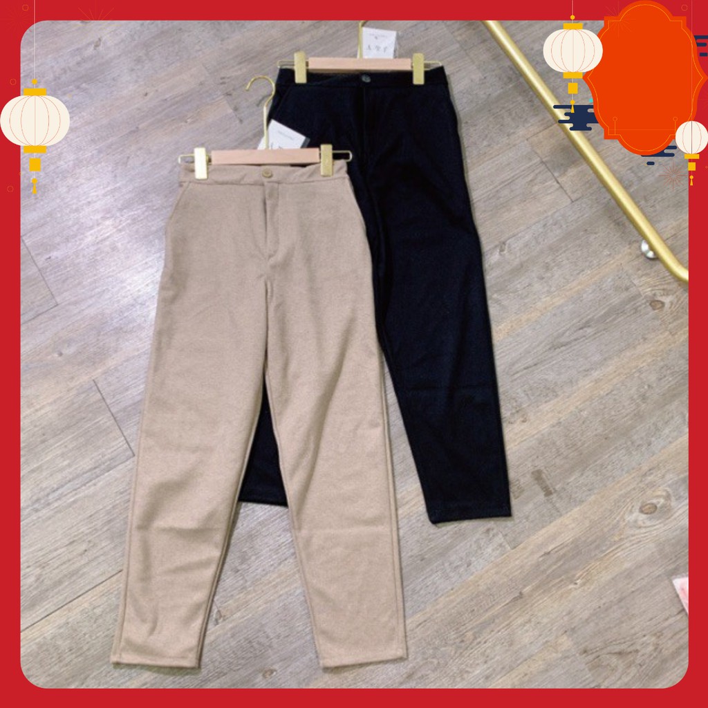 QUẦN BAGGY CHẤT LIỆU UMI DẠ,CẠP KHÓA