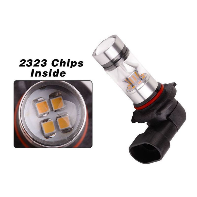 Set 2 bóng đèn pha sương mù 9005 Hb3 6000k 100w 2323 Led cho xe hơi chất lượng cao