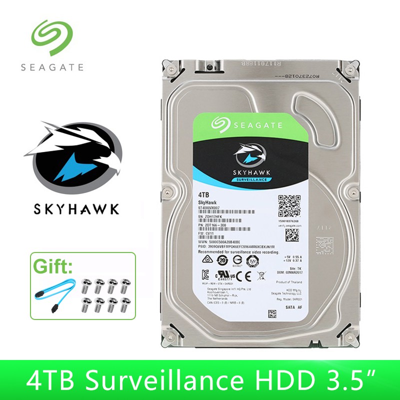 Ổ Cứng HDD Seagate Skyhawk 4TB/64MB/3.5 BH chính hãng 36T