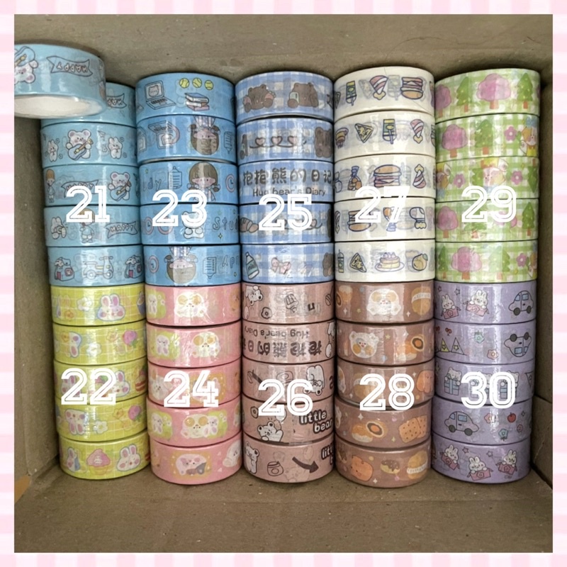 GIAO NGẪU NHIÊN Washi tape trang trí số, bullet journal 50 hình khác nhau