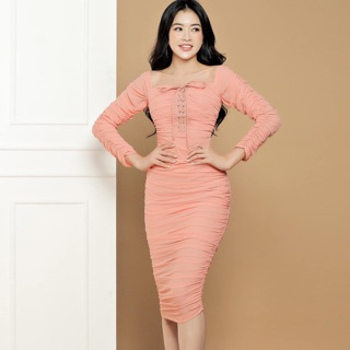 Đầm body lưới Đan dây