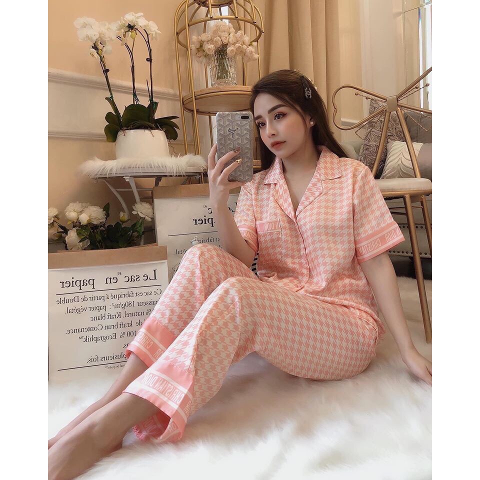 Set Đồ Bộ Pizama Nữ - Bộ Pijama Mặc Nhà HotGirl Siêu Sang Form Đẹp Chuẩn Shop - Kèm Hình Thật TN | BigBuy360 - bigbuy360.vn