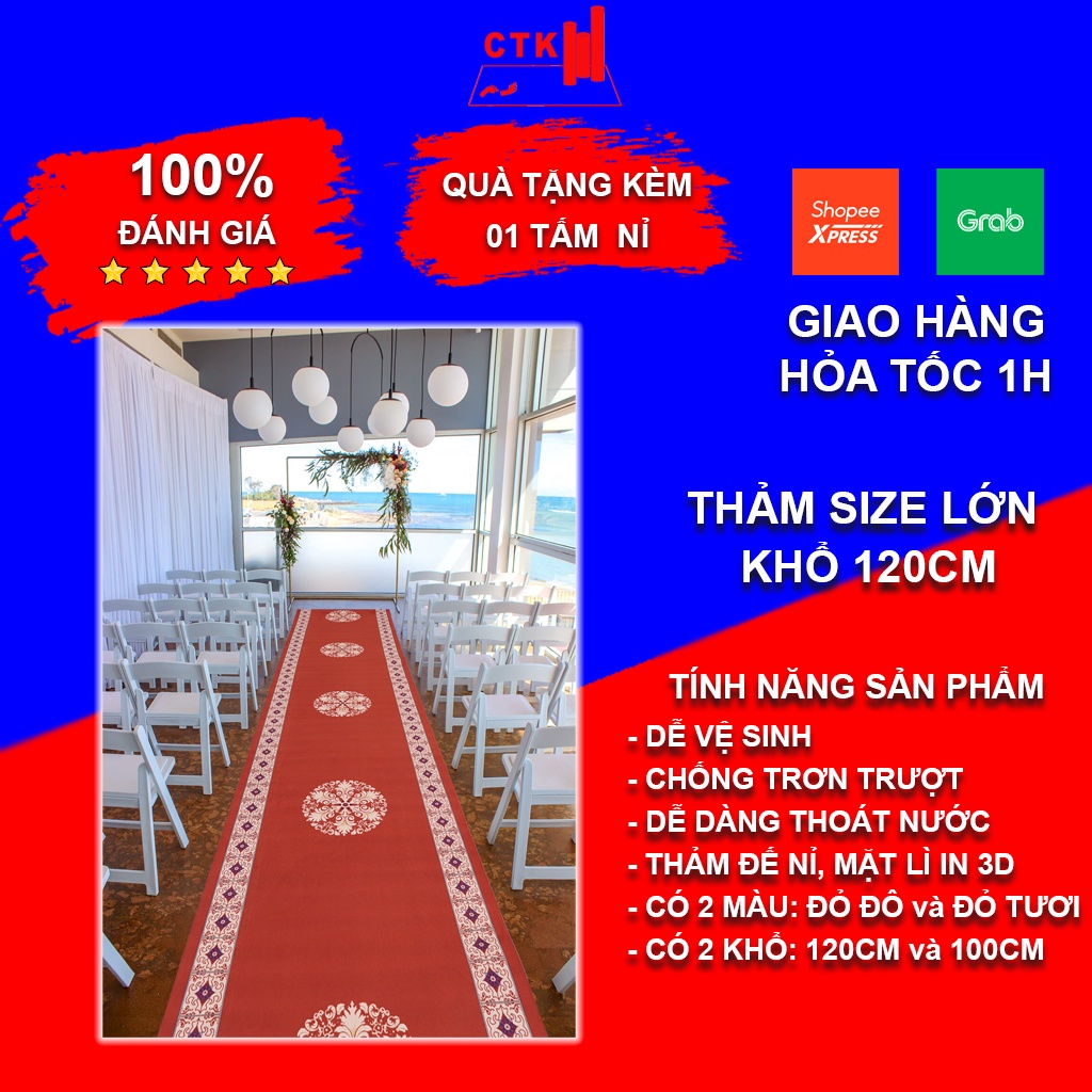 Thảm hành lang in 3D cao cấp (120cm x 50cm, 100cm x 50cm)