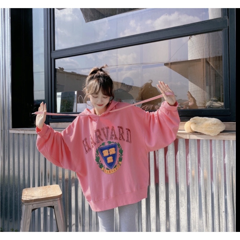 SET ÁO HOODIE HỒNG IN HÌNH + QUẦN LEGGING XÁM (TH)