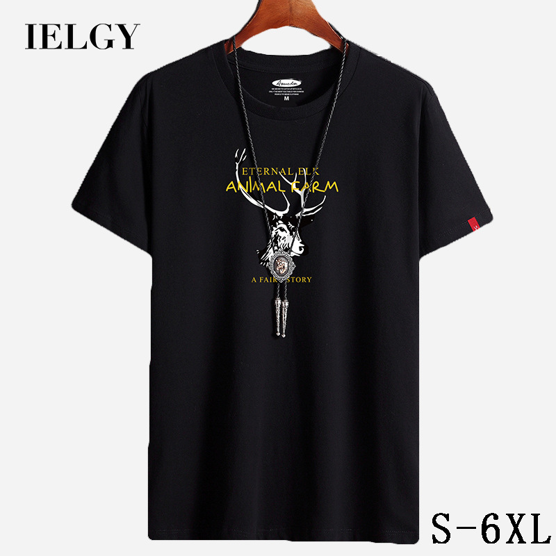 Áo Thun Nam Tay Ngắn Dáng Rộng Bằng Vải cotton Thời Trang Mùa Hè size S-6XL