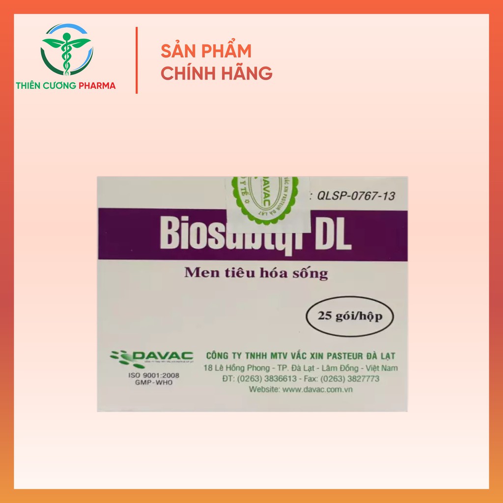 Men tiêu hoá Biosubtyl DL hộp 25 gói
