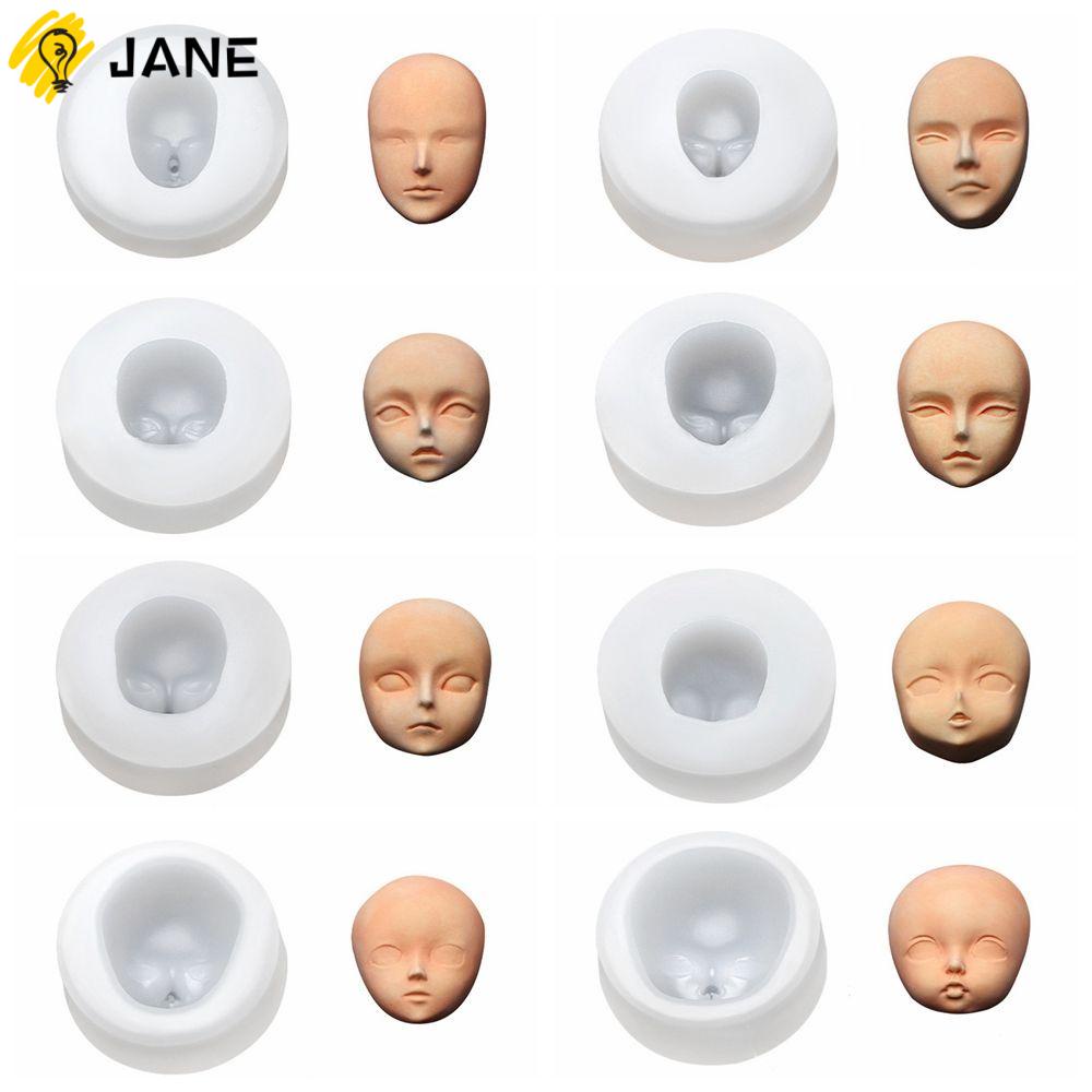 Khuôn silicon tạo hình mặt búp bê em bé 3D phiên bản Q DIY