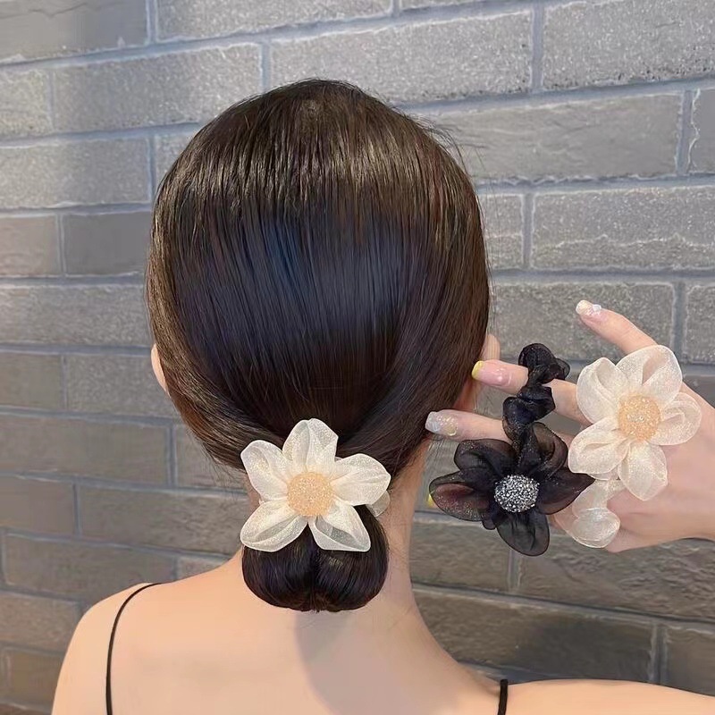 1 thun cột tóc nữ Bông Hoa Hàn Quốc siêu xinh