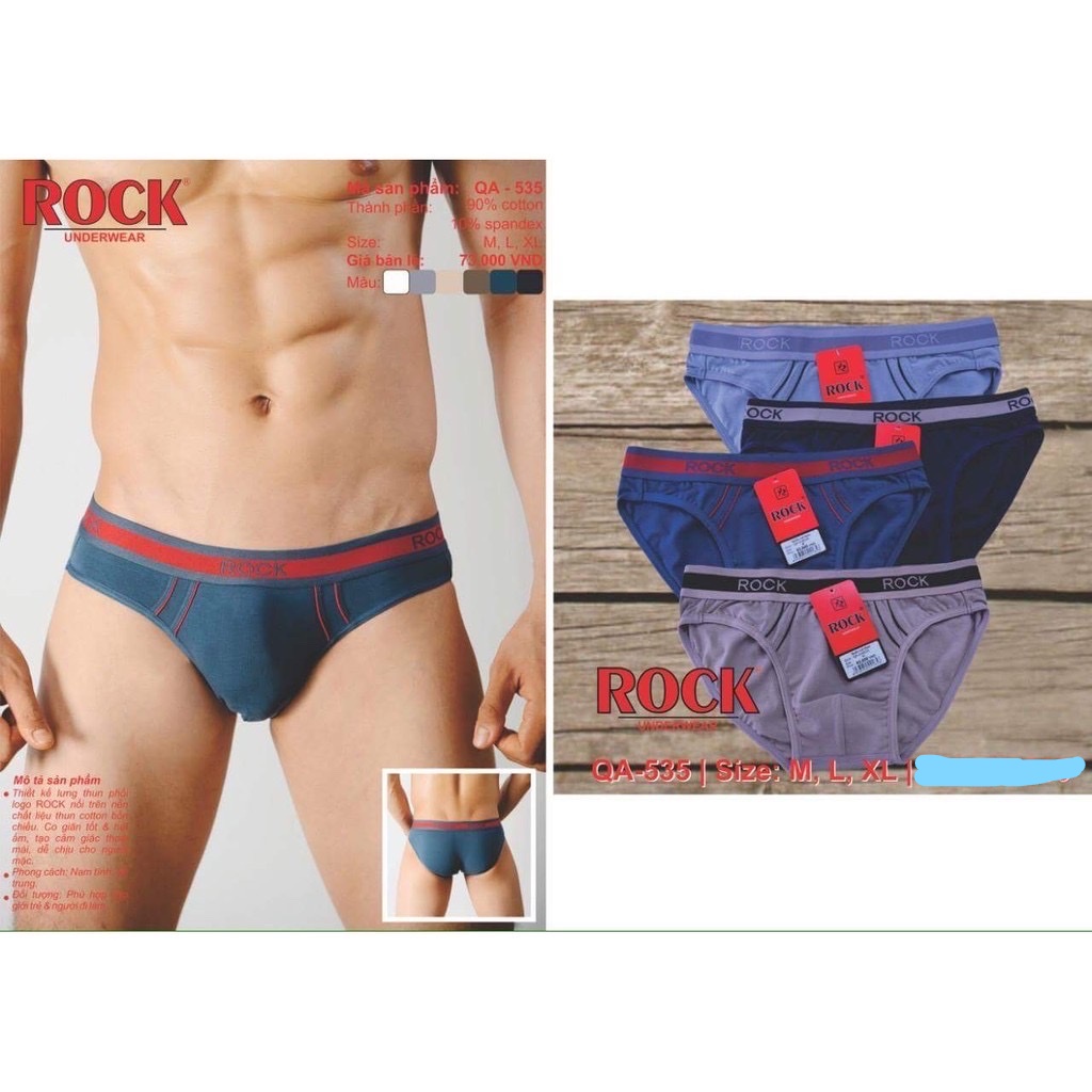 QA-535. Quần lót nam cao cấp ROCK là sự lựa chọn tuyệt vời cho các bạn trẻ muốn có phong cách trẻ trung, năng động