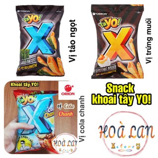 Bánh Snack Khoai tây YO! vị tảo ngọt / trứng muối / cola chanh gói 30g