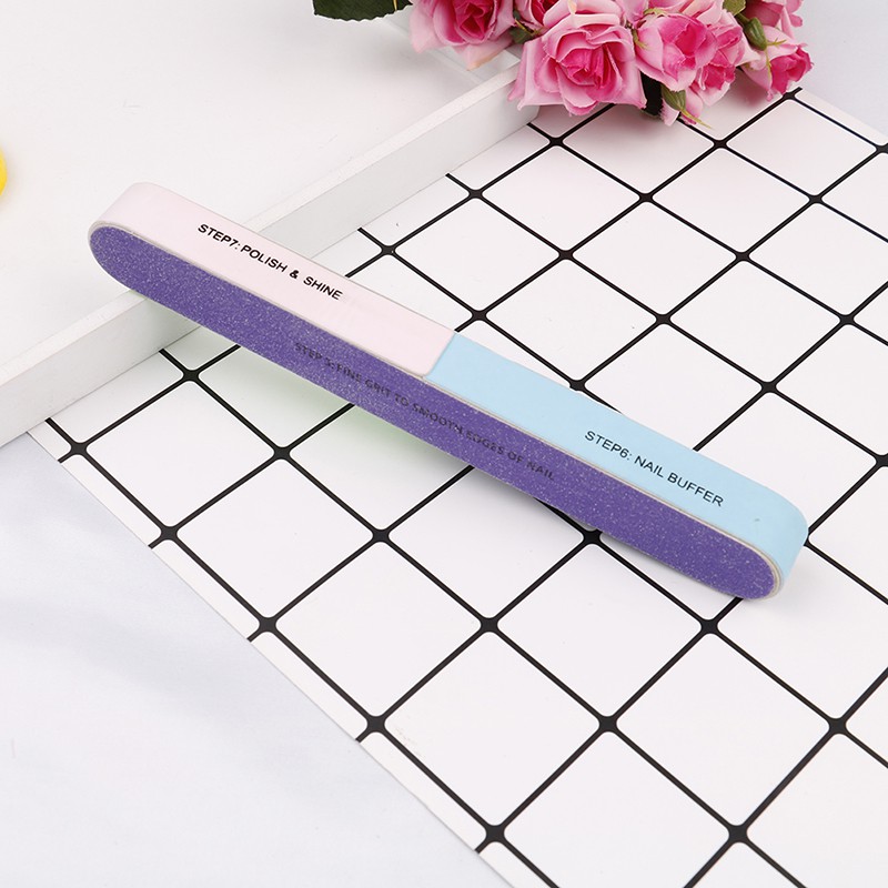 Northvotescastsuper 1Pcs creative printing nail file sanding sand six-sided polishing file nai NVCS