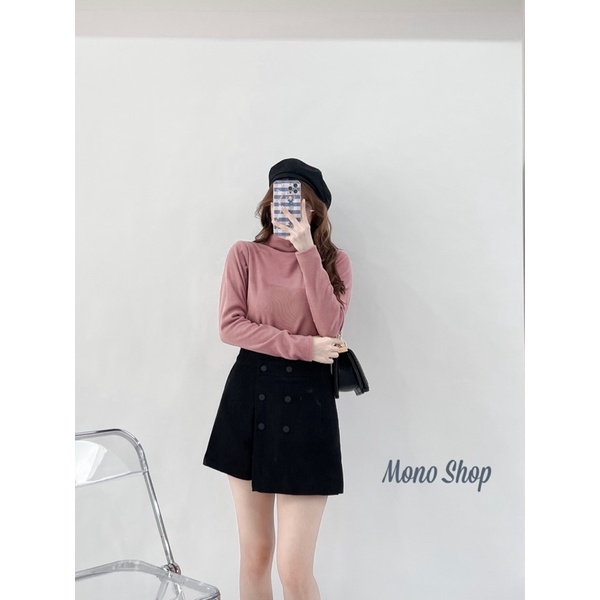 Quần giả váy nhung gân đắp sáu nút chất đẹp Ảnh thật/ sẵn
