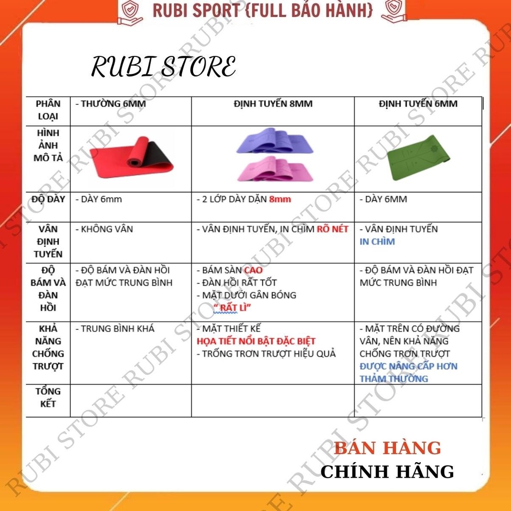 Thảm Tập Yoga, thảm Tập Gym Định Tuyến TPE, tặng kèm túi Thảm Yoga Chống Trượt