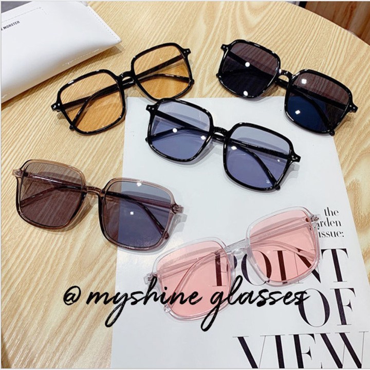 Kính Mát Thời Trang Nam Nữ Hàn Quốc Cube Nhiều Màu Khung Nhựa Chắc Chắn Thay Được Mắt Cận | BigBuy360 - bigbuy360.vn