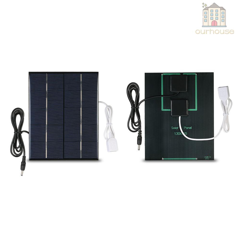 3.5W 5V Polycrystalline Silicon Solar Panel Solar Cell for Power Charger USB Port 18650 Battery Charging