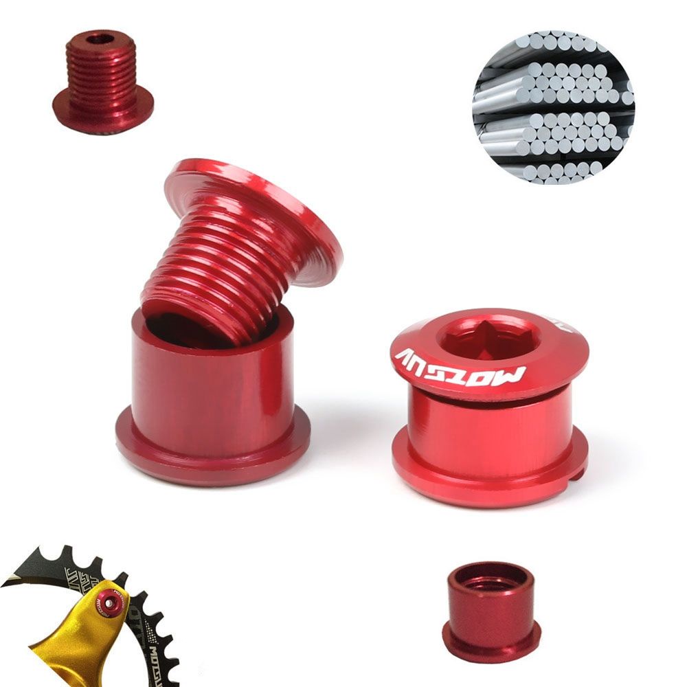 Bộ 5 cái ốc vít hợp kim 14 màu 7075 4.9mm/6.4mm gắn đĩa xích xe đạp leo núi