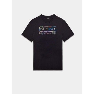 Áo t-shirt unisex KLEINO Hologram Text - Black