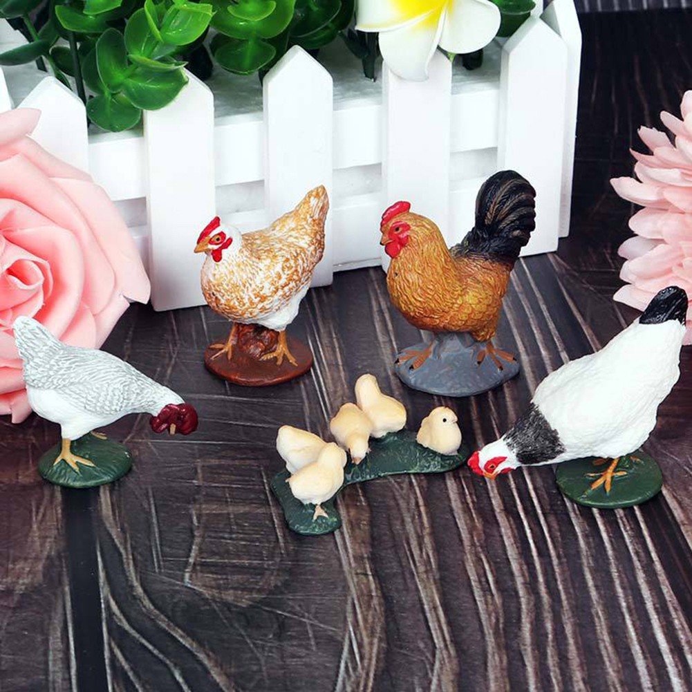Đồ Chơi Mô Hình Động Vật, Gà, Vịt, Thiên Nga