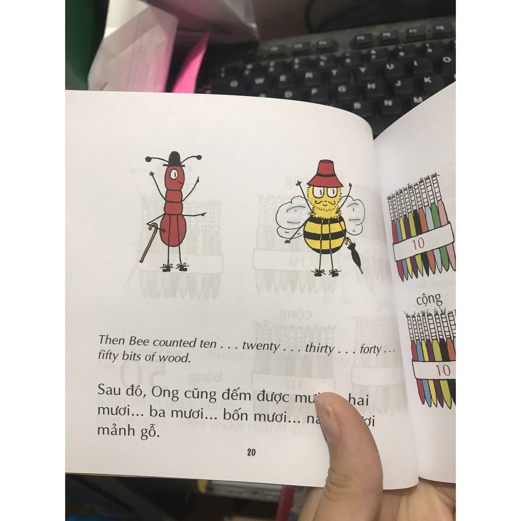 Sách - Ong và Kiến 10 - Đi tìm một triệu đồ vật với Ong và Kiến - Học đếm dễ dàng từ hàng chục đến hàng triệu