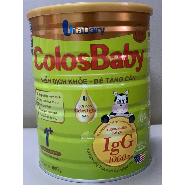 Sữa Colosbaby gold 0+ 1+ 2+ 800g IgG1000