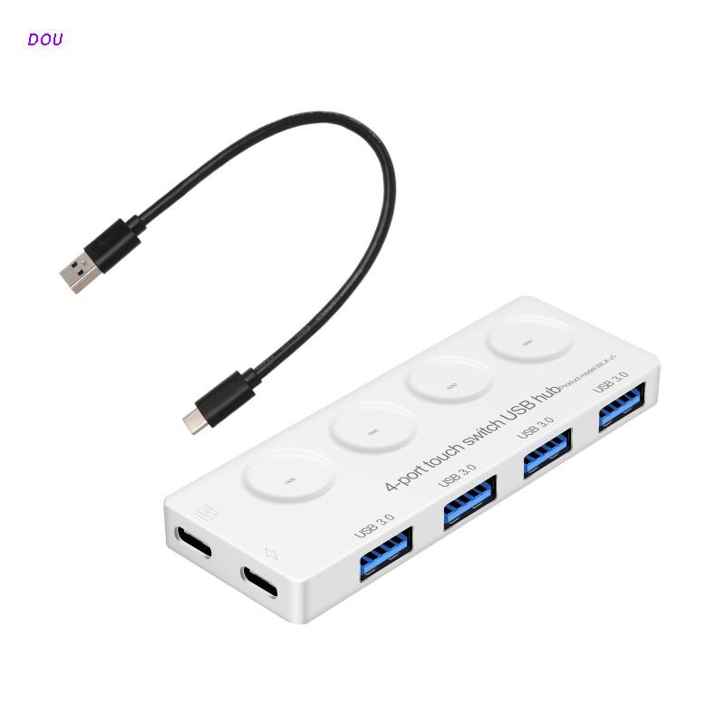 Đầu Chia 4 Cổng Usb 3.0 Có Đèn Led Cho Laptop