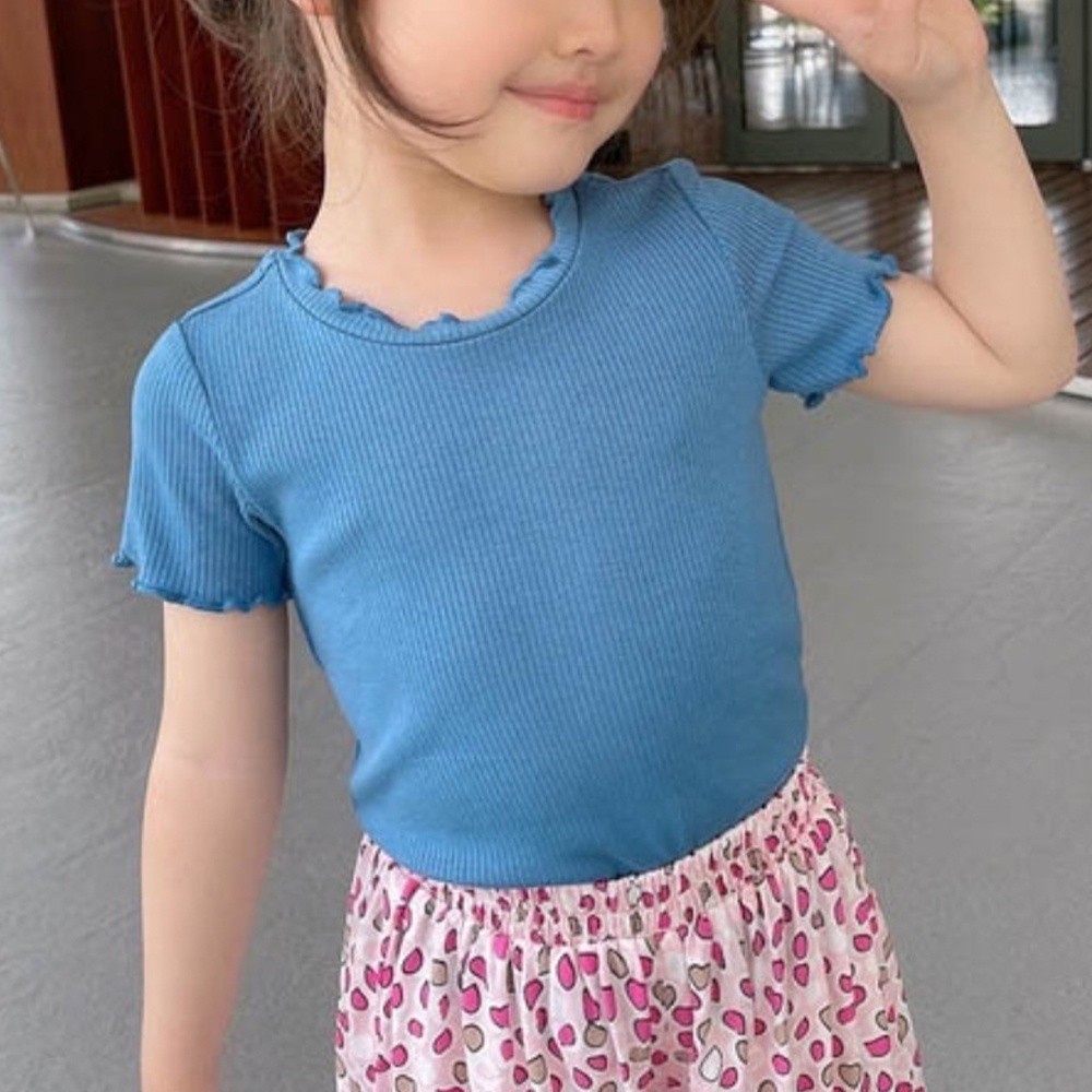 áo thun nữ cho bé gái Tròn Chất Liệu Co Giãn Thoải Mái Thời Trang Mùa Hè