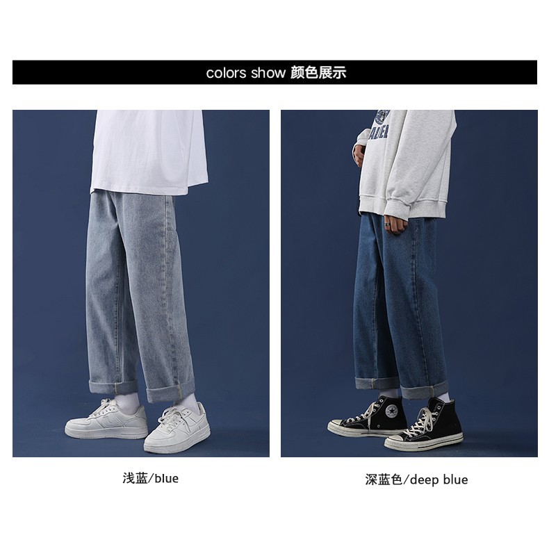 Quần Jean Nam - Baggy Ống Rộng Jean - Hotboy Hàn Quốc | BigBuy360 - bigbuy360.vn