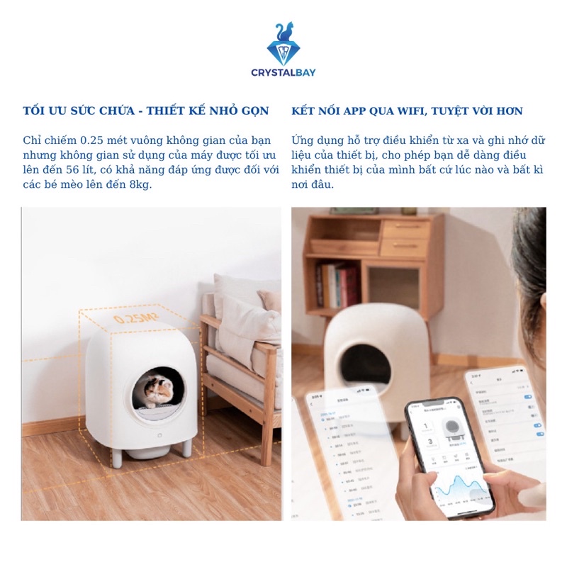 [HÀNG CHÍNH HÃNG, FULL BẢO HÀNH]  – PETREE 2 - PETREE 2022 - MÁY VỆ SINH TỰ ĐỘNG PETREE THẾ HỆ 2 KẾT NỐI WIFI