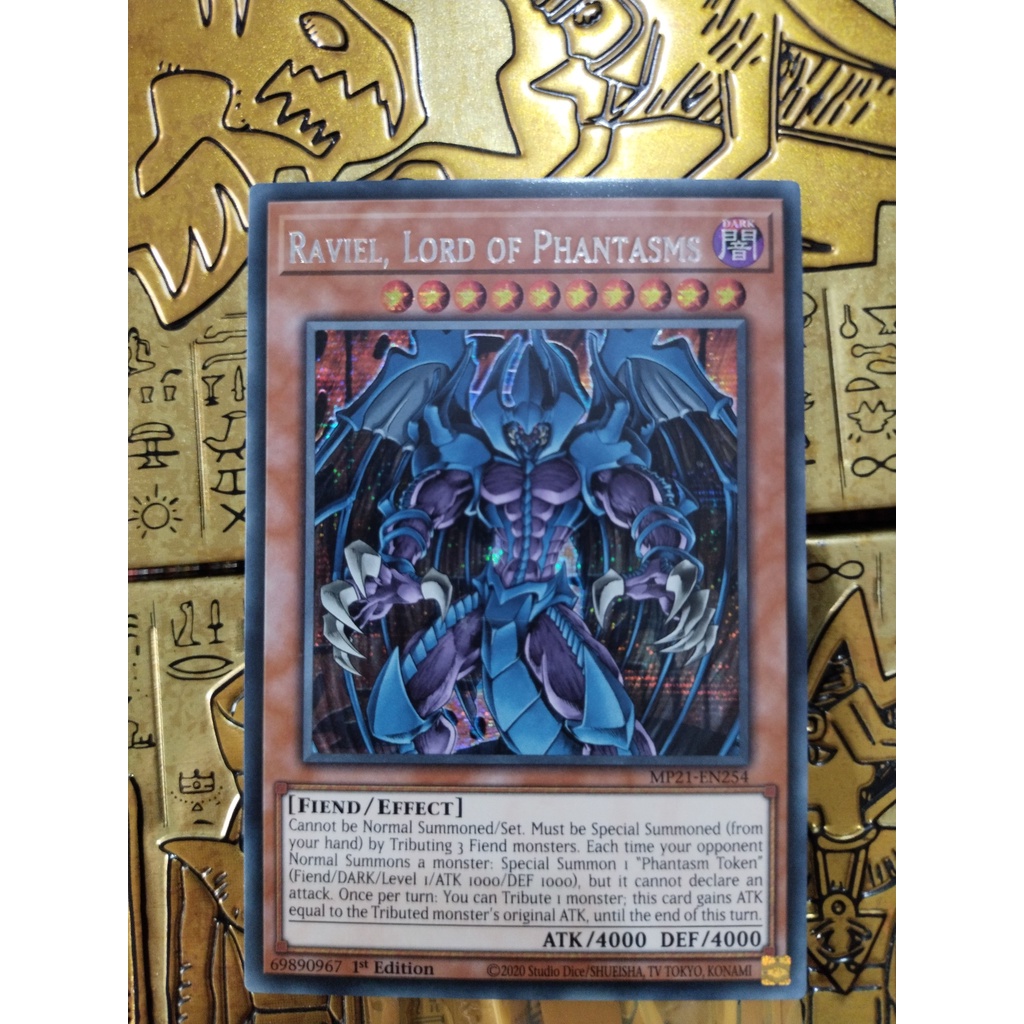 Thẻ trò chơi Yugioh chính hãng Konami UK Raviel, Lord of Phantasms - MP21-EN254 - Prismatic Secret