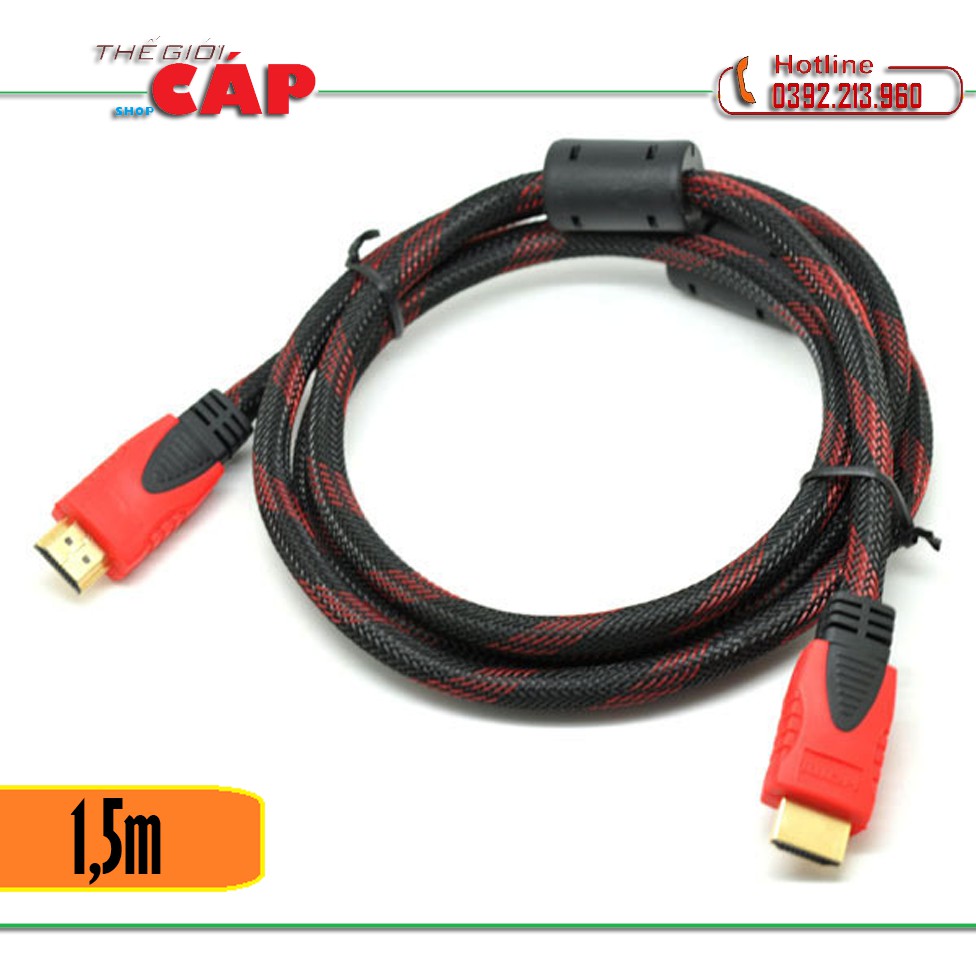 Dây HDMI bọc lưới / HDMI dẹt chống nhiễu 1.5m