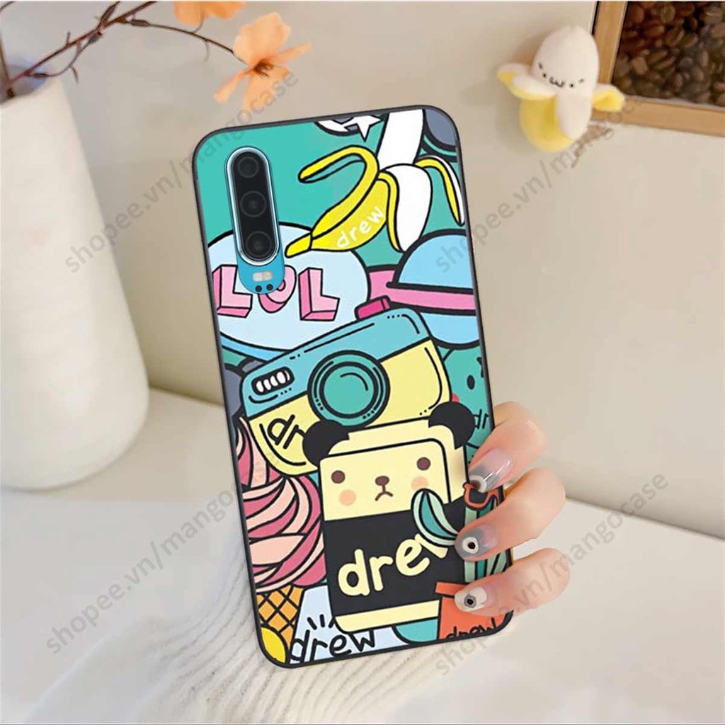 Ốp lưng điện thoại Huawei P30 / P30 Pro drew, kaws, bape cao cấp, vỏ ốp rẻ đẹp