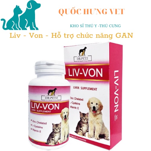 Bổ gan cho chó mèo Dr. petz Liv-von 1 viên - QUỐC HƯNG VET
