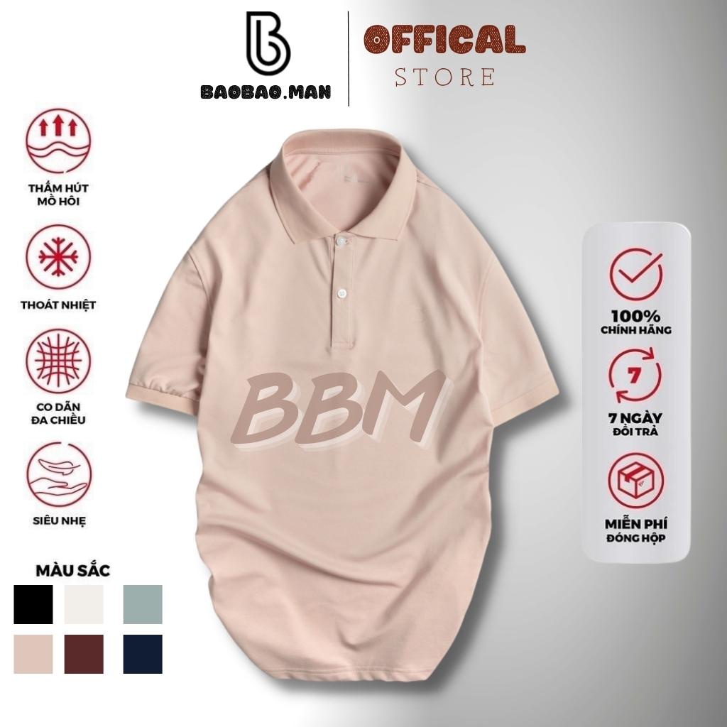 Áo thun POLO nam cổ bẻ BASIC trơn vải cá sấu Cotton trẻ trung 6 màu - BAOBAOMAN
