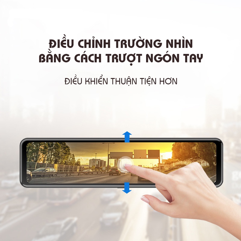 Camera Hành Trình Ốp Gương Cảm Ứng 12 Inch SPW02 | BigBuy360 - bigbuy360.vn