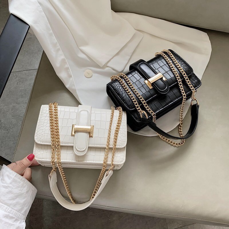 Túi Xách Nữ - Túi Đeo Chéo - Thiết Kế Tinh Tế Phối Dây Xích Chữ H Thời Trang  TX004