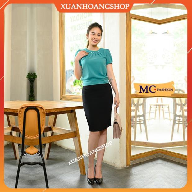 Áo Sơ Mi Nữ Đẹp Mc Fashion, Tay Ngắn Cộc, Kiểu Dáng Công Sở, Trơn, 2 Màu Xanh, Đỏ Ta946 . !