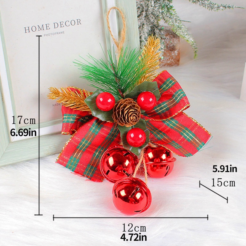 Phụ kiện chuông thắt nơ treo trang trí cây thông Giáng sinh