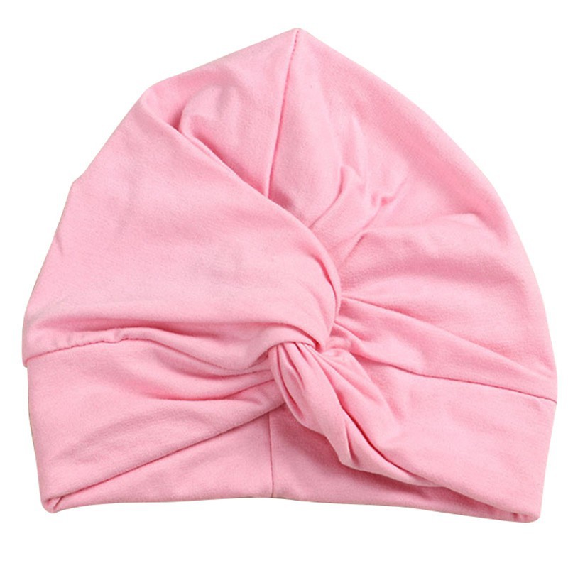 Mũ trùm đầu kiểu khăn turban trơn màu đa dạng cho bé