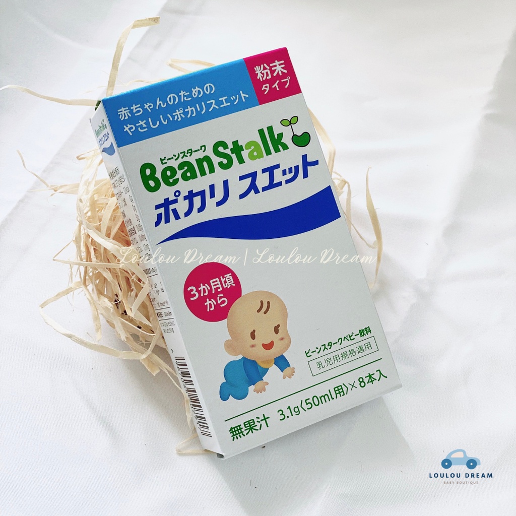 Nước bù điện giải Beanstalk Nhật Bản cho bé từ 3 tháng ( 8 gói x 3.1g )