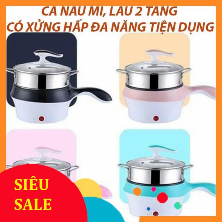 [NHỎ NHƯNG CÓ VỎ] CA NẤU LẨU CÓ LỒNG HẤP INOX 304 CHỐNG GÌ 100%